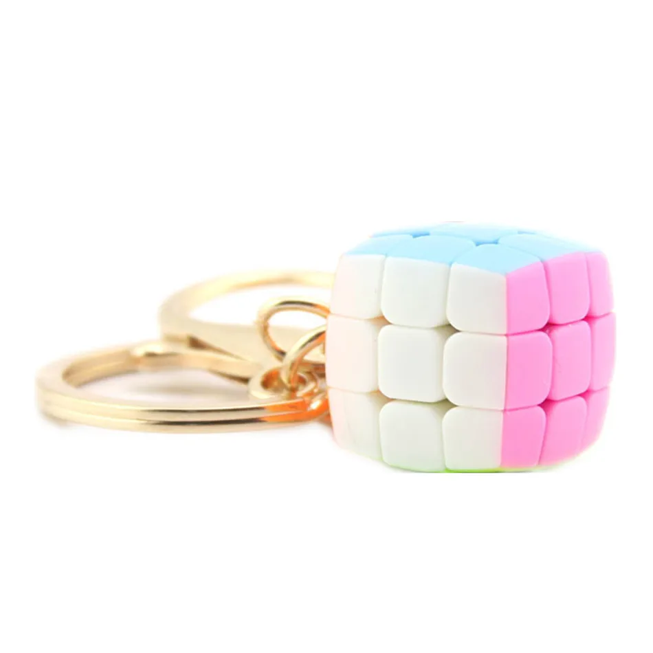 Yongjun pillowed 2cm 3.5cm 4.5cm Mini 3x3x3 Magic Puzzle Antistress Cube keychain Professional YJ 3x3 Speed Cube Educational Toy 7