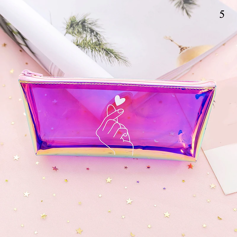 5 Модная Водонепроницаемая Лазерная женская косметичка Neceser Make Up Bag ПВХ сумка для мытья туалетных принадлежностей лазерный органайзер для путешествия - Цвет: 5
