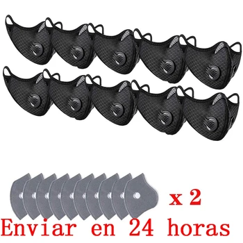

10PC Mask for face women Face Cover Cycling mask With 20 Filters Half Face Reusable Activated Carbon proof Respirator Mouth Caps