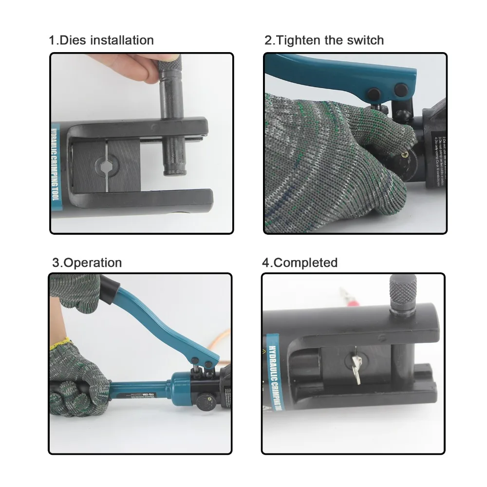 Гидравлический кабельный обжимной инструмент 10-300мм2 Электрический аккумулятор клеммный кабель провода набор инструментов провода