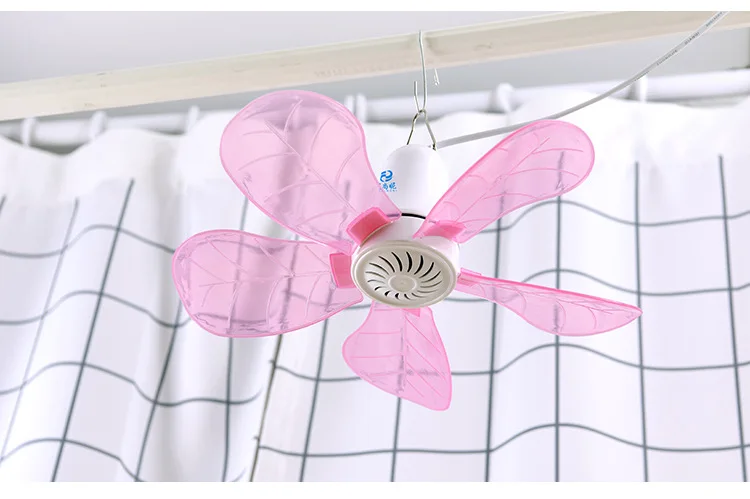 Mini Fan Students Dormitory Household Fan Five Leaves Mosquito Net Mute Small Ceiling Fan