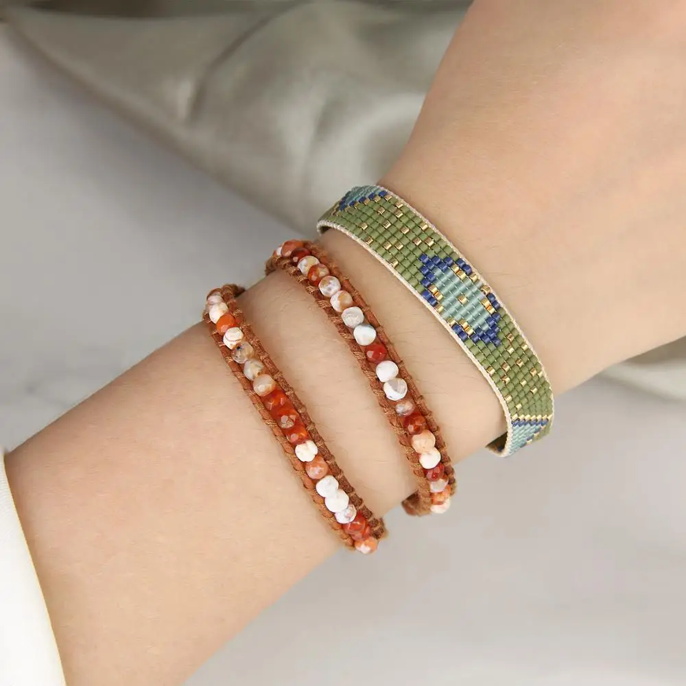 KELITCH Charm Bracelets Girls MIyuki Beaded Exquisite Friendship Bracelet New Crystal Bracelets
