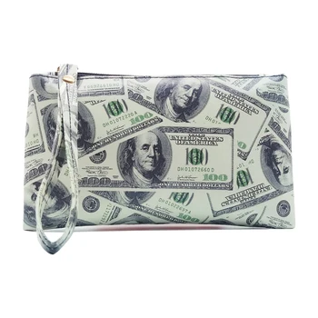 

Women Small Storage Bags for Key Card Phone Coin Purse Dollar Money Printed PVC Daily Little Bag Travel Accessories Wrist Bag