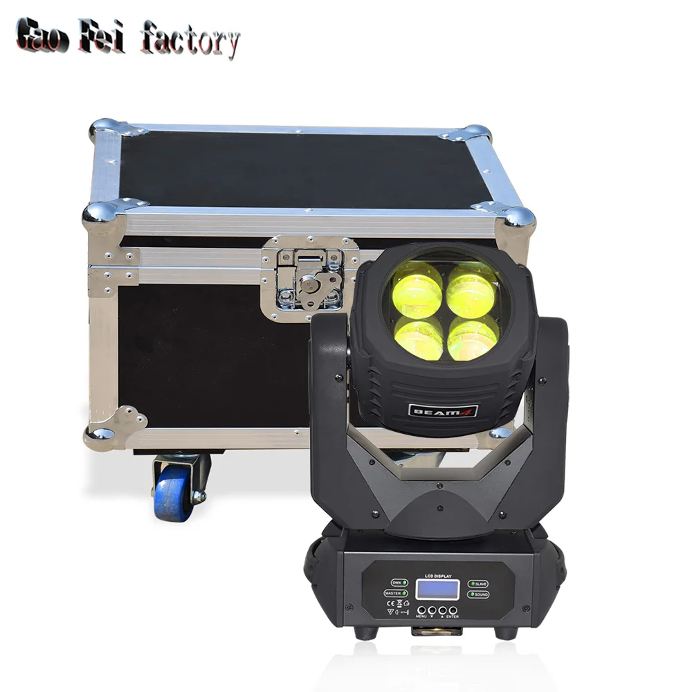 Flight Case 2In1 100W Led Bee Eyes Moving Head Light Super Beam 4X25W DMX Disco Light For Wedding Bar DJ Party