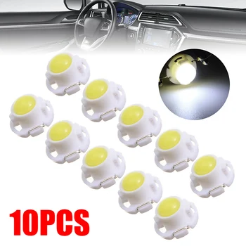 

10pcs T4.7 White LED Instrument Dashboard Climate Control Light A/C Lamp Bulb 12V DIY Accessories