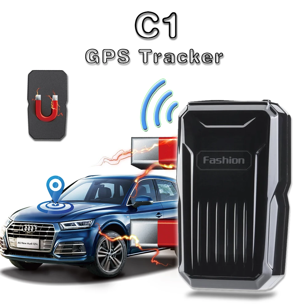 Водонепроницаемый автомобильный GPS трекер C1 GSM GPRS магнитное отслеживающее