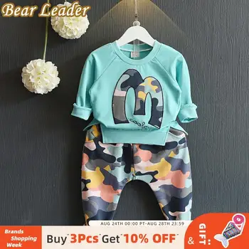 

Bear Leader Kids Clothing Sets Baby Clothing Sets Letter Pattern Clothes+Stripe Blue Pants 2Pc Children Clothes