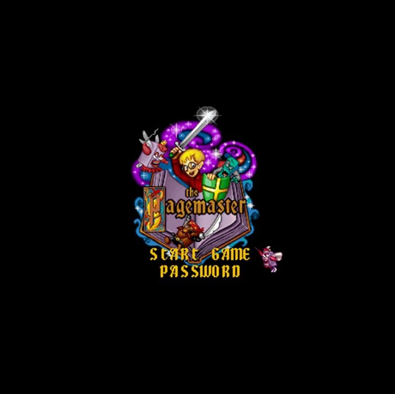 Pagemaster Версия США 16 бит большая серая игровая карта для NTSC игрового игрока