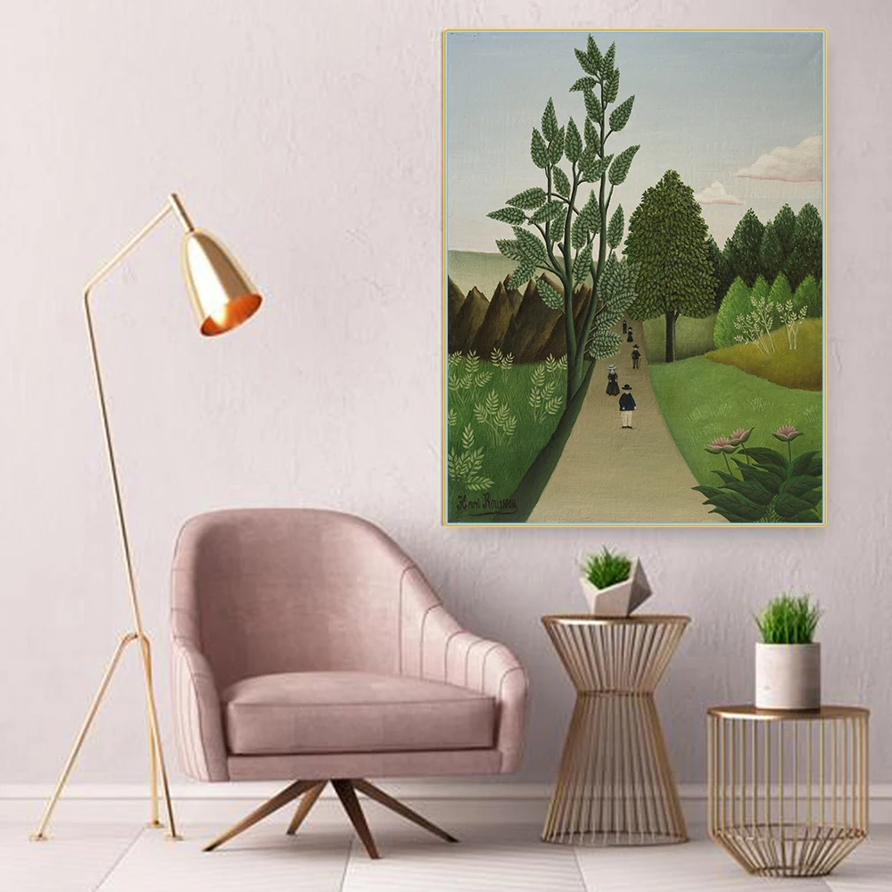 Citon Henri · Rousseau Sunday walkers Canvas холст искусство Масляная живопись художественный постер картина Настенный декор