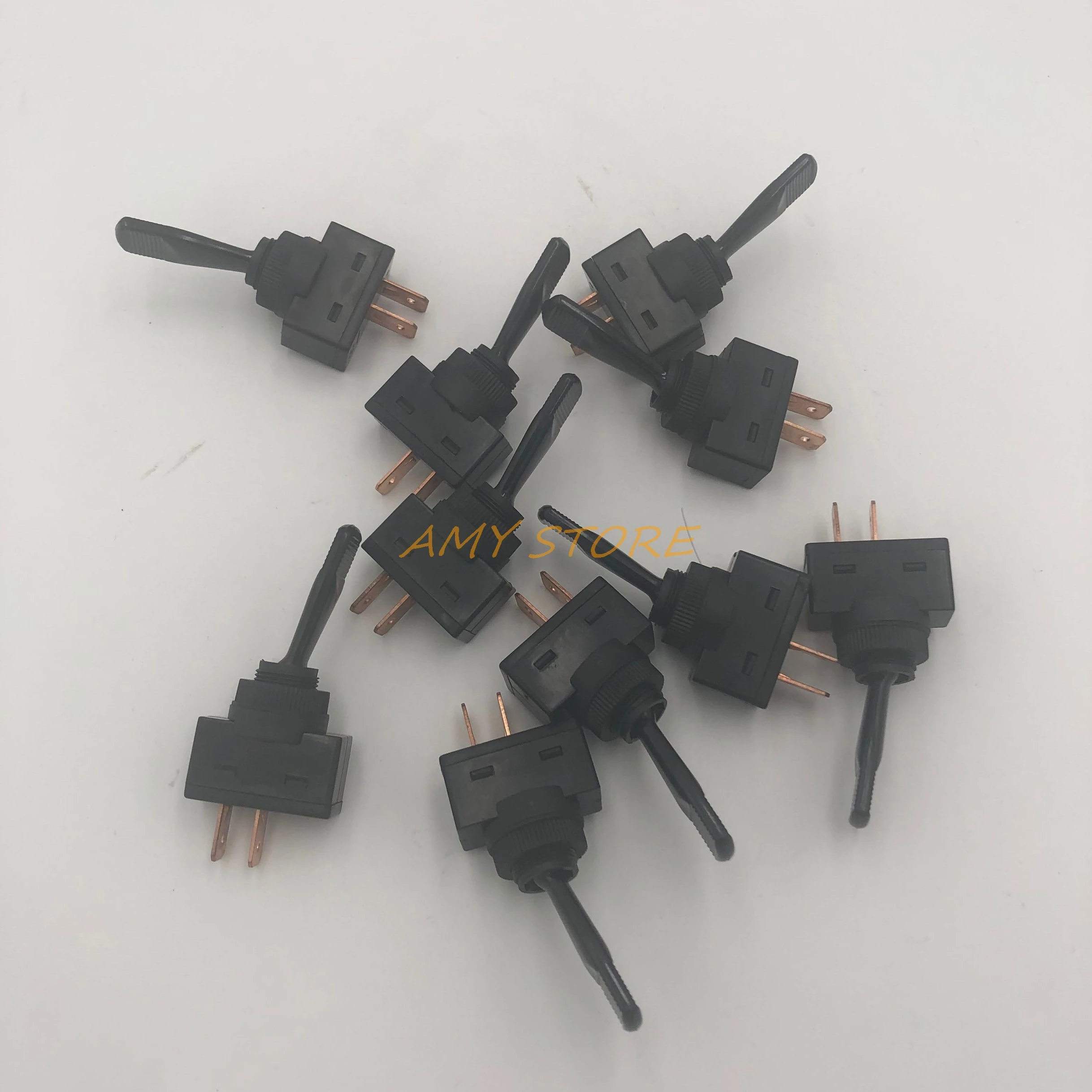 10 шт. ASW14 ASW-13-101 ASW-13-103 20A/12VDC 10A/125VAC ON/OFF 2/3Pin 12 мм крепление тумблер черный пластик для