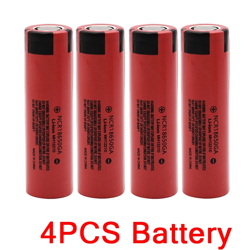 NCR 18650GA 30A разрядка 3,7 V 3500mAh 18650 аккумуляторная батарея+ USB зарядное устройство - Цвет: Черный