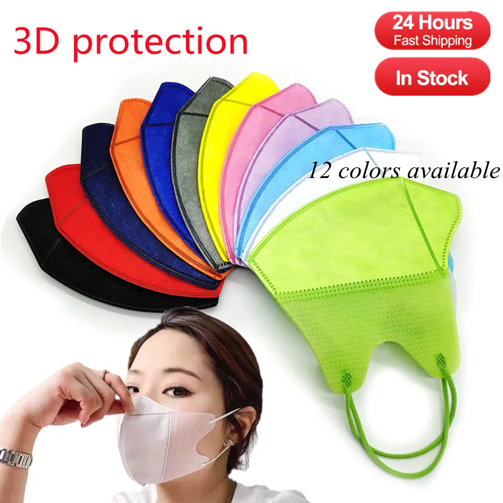Маска KN95 Mascarillas Certificadas FFP2mask Mascarilla FPP2 Homologada 3D маски 3-слойная Пылезащитная маска KN 95