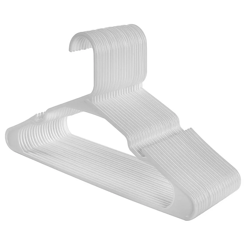 

Cross-Border Non-Slip White Plastic Clothes Hanger Wet And Dry Dual Use Pp Drying Rack Simple Traceless Clothing Hanger