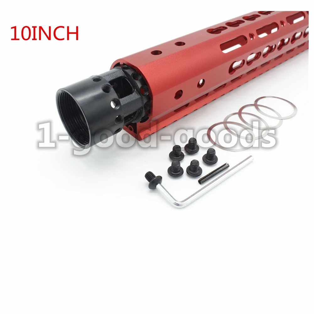 10 дюймов Сверхлегкий M-lok/Keymod направляющая для ствольной накладки поплавок крепление Системы анодированный красный