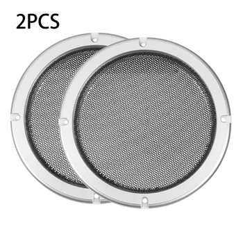 

2Pcs Speakers Cover 2/3/4/5/6.5/8/10 inch Protective Mesh Plastic Frame Protective Grille Circle Speaker Accessori