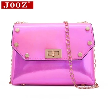 

Women's Fashion Laser Small Square Bag New Simple Rivet Shoulder Messenger Bag Metal Chain Turn Lock Summer Cell Phone Bag