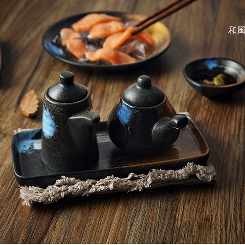 Japonês retro criativo restaurante tempero enlatado molho