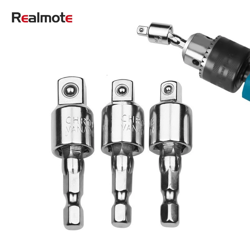 360 Degree Sleeve Electric Hex Handle Wrench Square Head Conversion Tool Parts Connecting Rod Power Drill Accessories Chuck Set 360 Degree Sleeve Electric Hex Handle Wrench Square Head Conversion Tool Parts Connecting Rod Power Drill Accessories Chuck Set