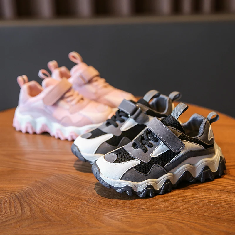 Fashion New Mesh Breathable Boys Girl Sport Shoes Children Spring Autumn Casual Shoes Big Kids Sneakers 3 4 5 6 7 8 9 10 11 12