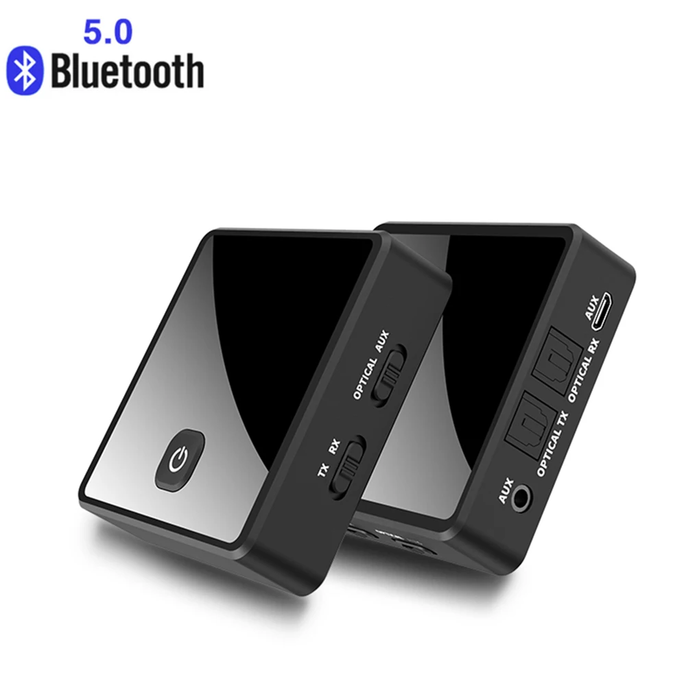 Low Latency TV Audio Transmitter Receiver Wireless Bluetooth 5 0 Adapter For Headphones Stereo Music With 3 5mm AUX Jack