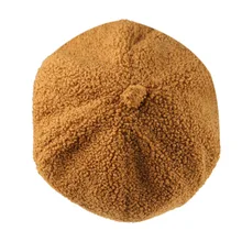 Шапка женская из овечьей шерсти берет женский Британский осенне-зимний Корейский Японский Модный Универсальный элегантный живописный тыквенный головной убор