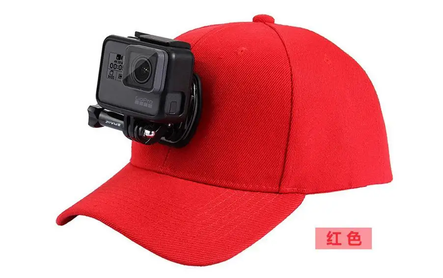HobbyLane PULUZ Спортивная камера шляпа регулируемая крышка с винтами и J стент база для GoPro HERO 6 5 4/5 4 Session - Цвет: red