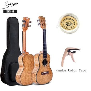 

Smiger Ukulele SKS-08 21"Soprano Gloss AA Quilted Ash Ukulele Guitar 4 Strings With Bag For Beginner Professional