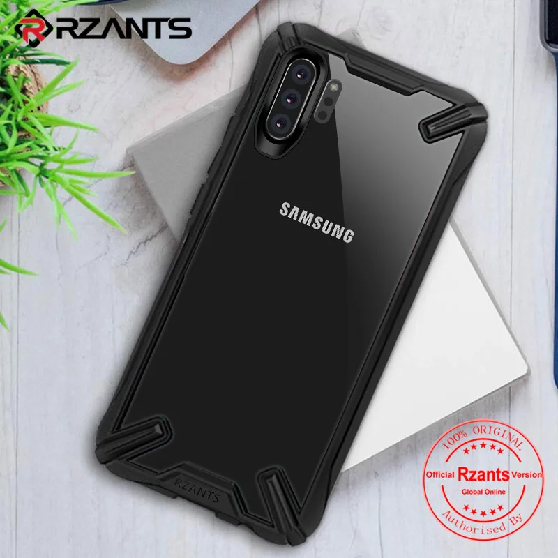 

Rzants Phone Case For Samaung Galaxy Note 10 Pro / Note 10 Plus Case Transparent Hard Back Shockproof Corners Slim Cover