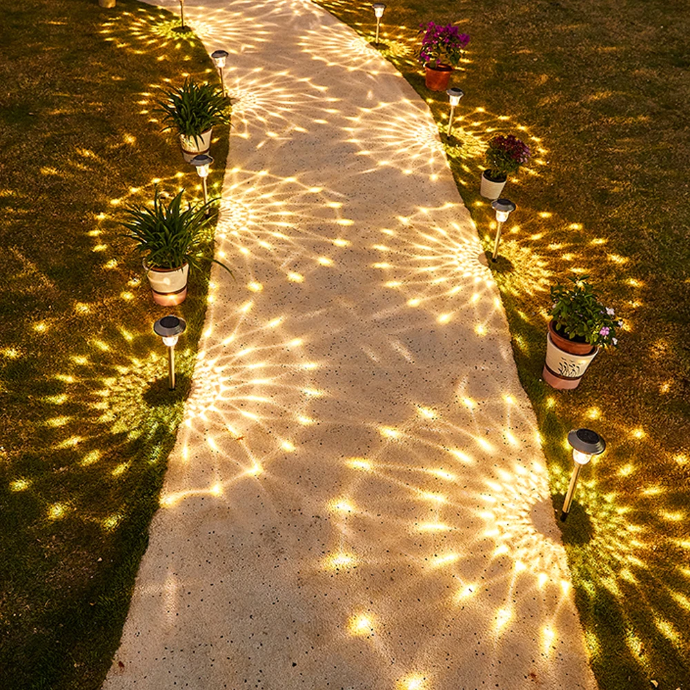 2Pcs Solar Power Ground Lights Floor Decking Patio Outdoor Garden Lawn Path Lamp 