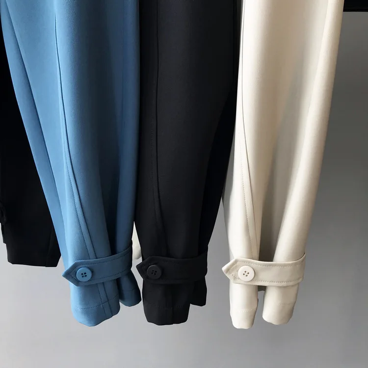 JoinYouth/модные однотонные штаны длиной до щиколотки, на пуговицах, с молнией,, Осенние штаны с высокой талией, женские плиссированные корейские брюки, J072