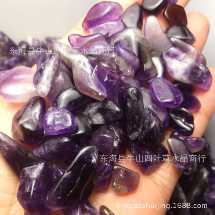 Natural Amethyst Gravel Uruguay Deep Amethyst Stone yu gang shi Long 15-25 Millimeter Everything 100g