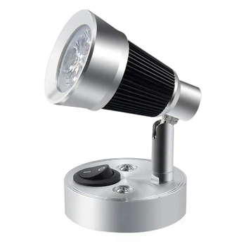 

12v Reading Light 3W Adjustable LED Spot Wall Light Reading Warm Light with Switch For Camper Van Caravan Boat Car LED Lamp