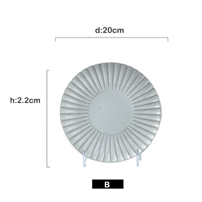 Ретро посуда обеденные тарелки для закусок фрукты тарелка для сухих фруктов высокое качество ручной работы суши чайный поднос десертная обеденная тарелка, столовая посуда - Цвет: B