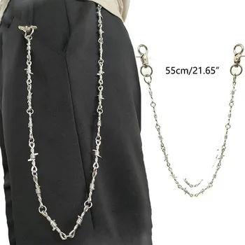 

Wire Brambles Trousers Hipster Key Chains Punk Key Chain Metal Wallet Belt Chain Pant Keychain Jewelry Gifts for Friends