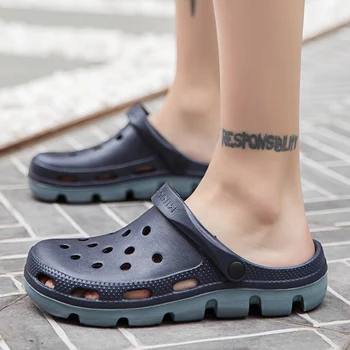 

WEH slippers men big sizes 49 Summer Slippers mens clogs shoes Plus Size Women slides Garden Clogs Water Shower LiteRide trend