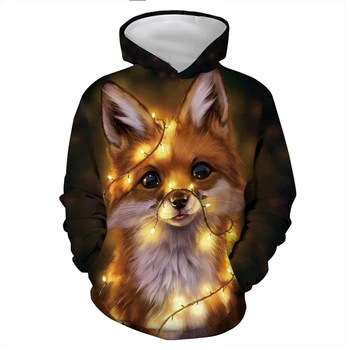 

Hoodies Sweatshirt Men Women Cute Xmas Dog Printing Headwear Hoody Hiphop Hoodies Sweatshirts Christmas Clothes Sportswear