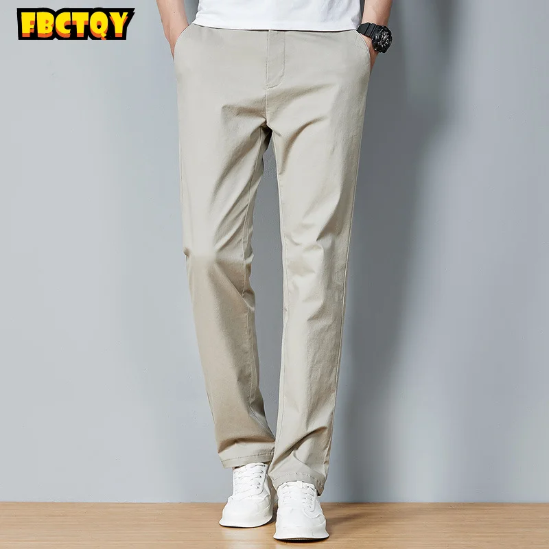 Cotton Slim Fit Chinos Fashion Trousers 