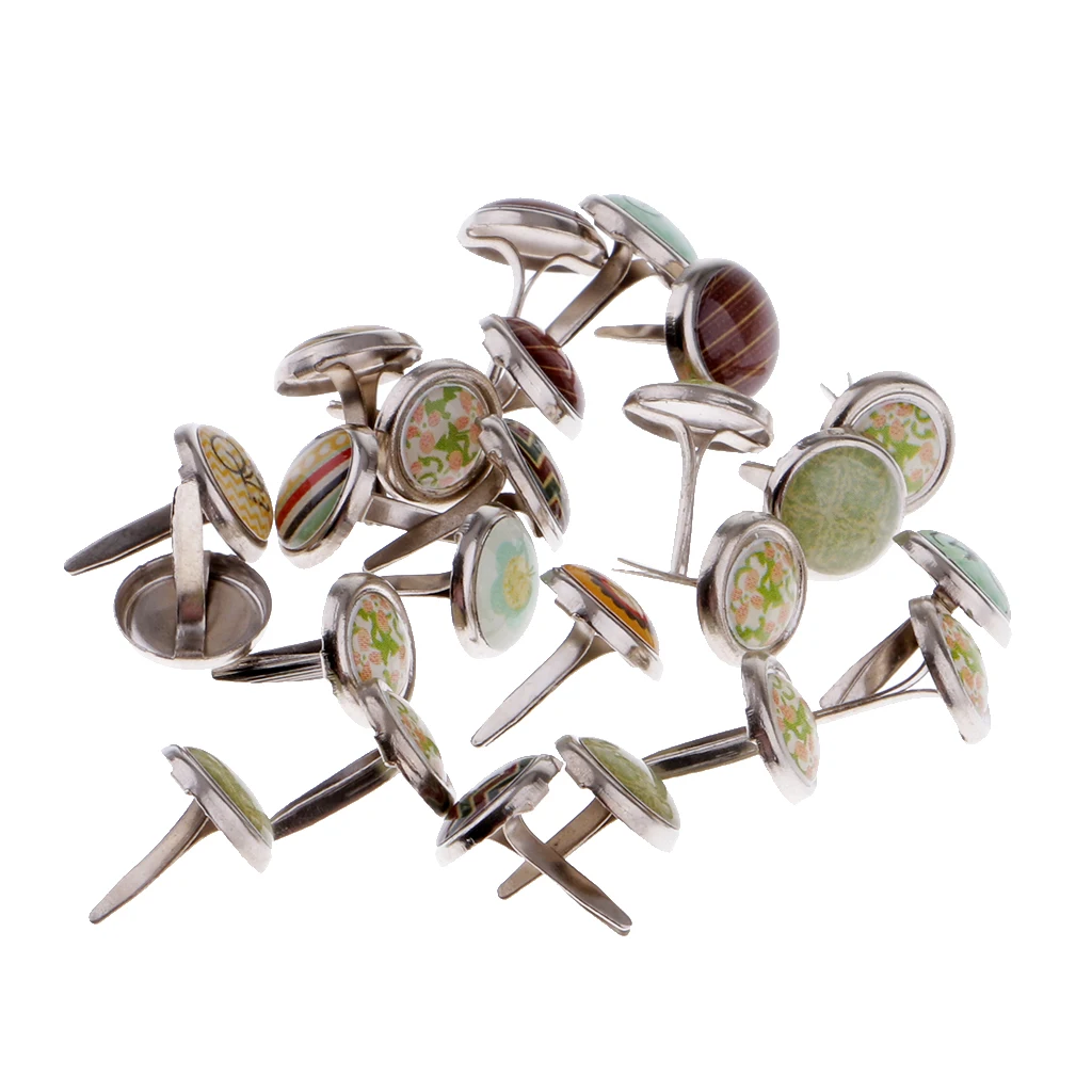 50pcs Metal Brads Paper Fasteners For Cardmaking Scrapbooking Paper Crafts