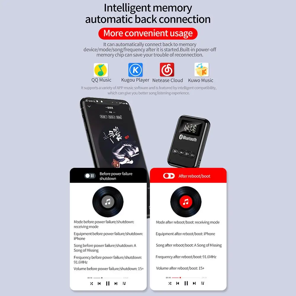 Bluetooth 5 0 аудио передатчик приемник адаптер портативный 3 в 1 беспроводной Hifi MP3 MP4