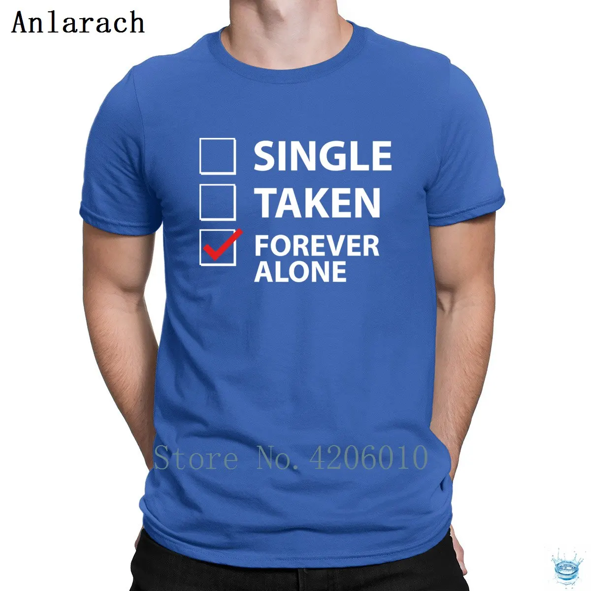 Одиночная футболка Take Forever Alone, хлопковая винтажная дизайнерская весенне-осенняя футболка для мужчин, стильная футболка с юмором, Anlarach
