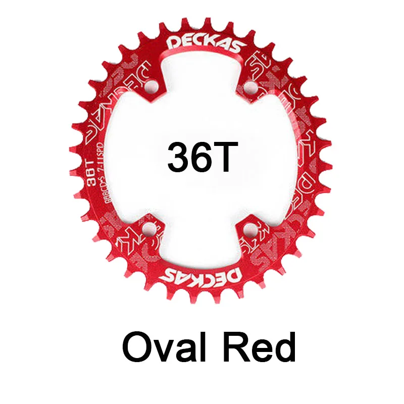 Oval 36T Red JIANKUN IXF шатун MTB 104BCD цепь 170 мм горный велосипед цепь для дорожного велосипеда кольцо цикл кривошипный набор винт Нижний Кронштейн BB - Цвет: Oval 36T Red