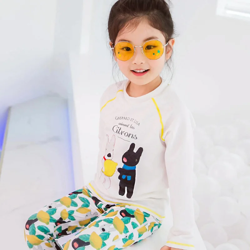 

Split Type KID'S Swimwear GIRL'S Long Sleeve Trousers Full Body Sun-resistant Quick-Dry Students Big Boy Men's Less Girls Swimwe