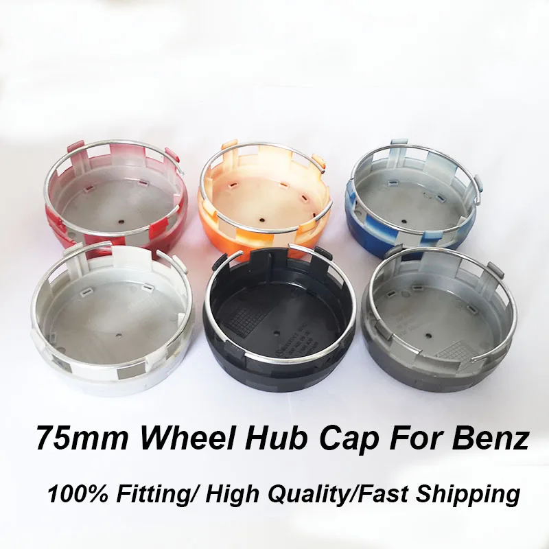 20pcs/lot 75mm 7.5cm Car Wheel Center Cap Auto Wheel Hub Cap blue/red/black/silvery/gray/orange