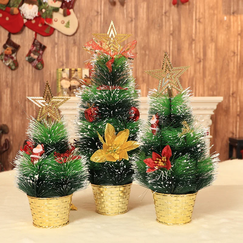 

Little Tree Christmas Trees Delicate Artificial Pine Tree Craft Gifts Home Tabletop Decor Christmas Props New Year Decoration