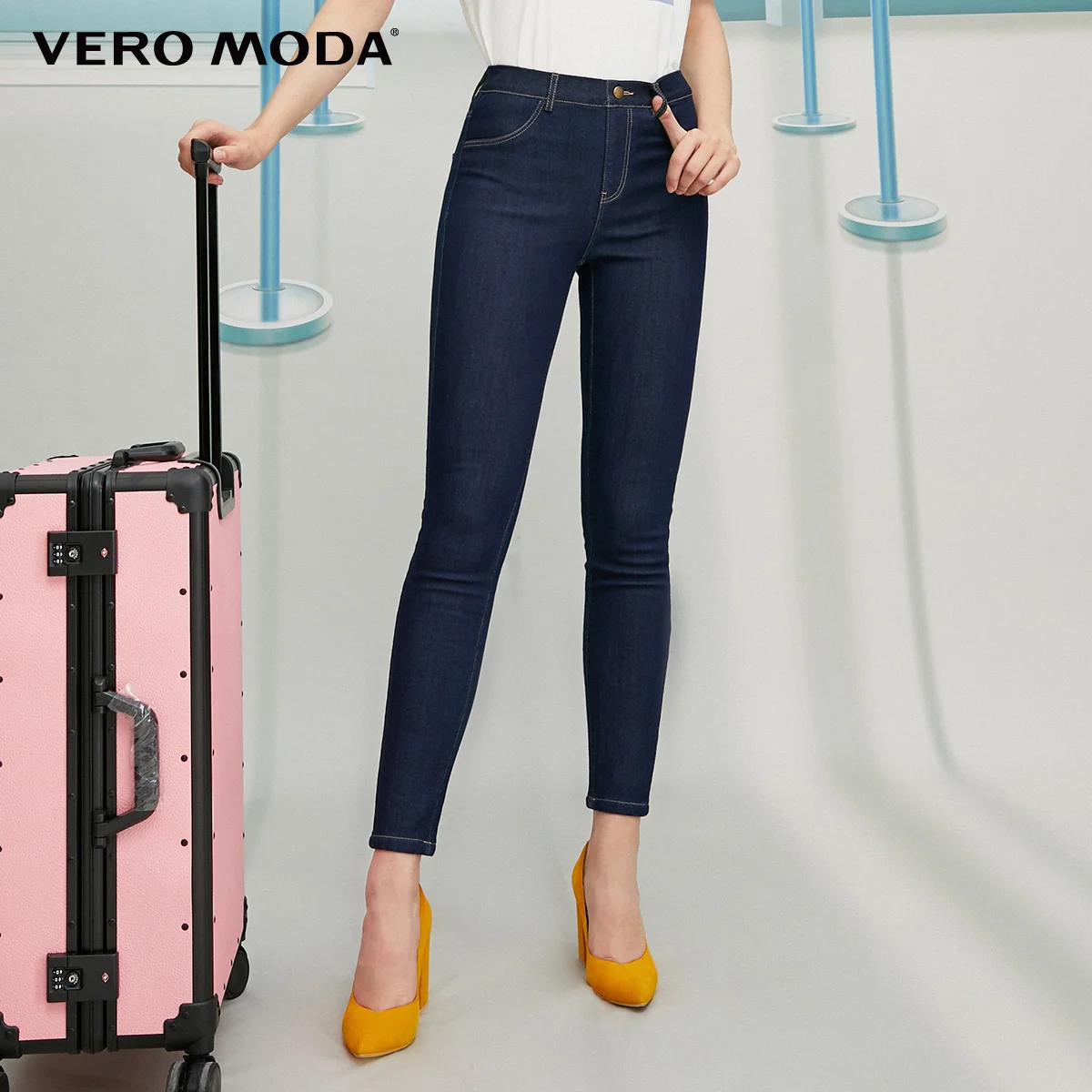 Indigo blue denim Vero Moda новые женские Стрейчевые узкие джинсы из лайкры | 319432505 - Цвет: Indigo blue denim