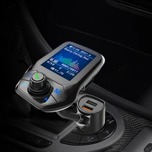 Onever bluetooth 5.0 transmissor fm carro modulador voiture mp3 player de rádio receptor duplo carregador usb qc3.0 música lossless novo