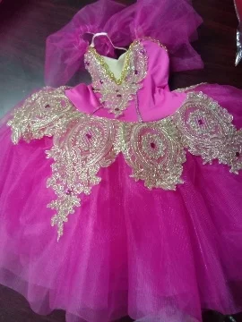 Adulto rosa longo tutu ballet vestido meninas