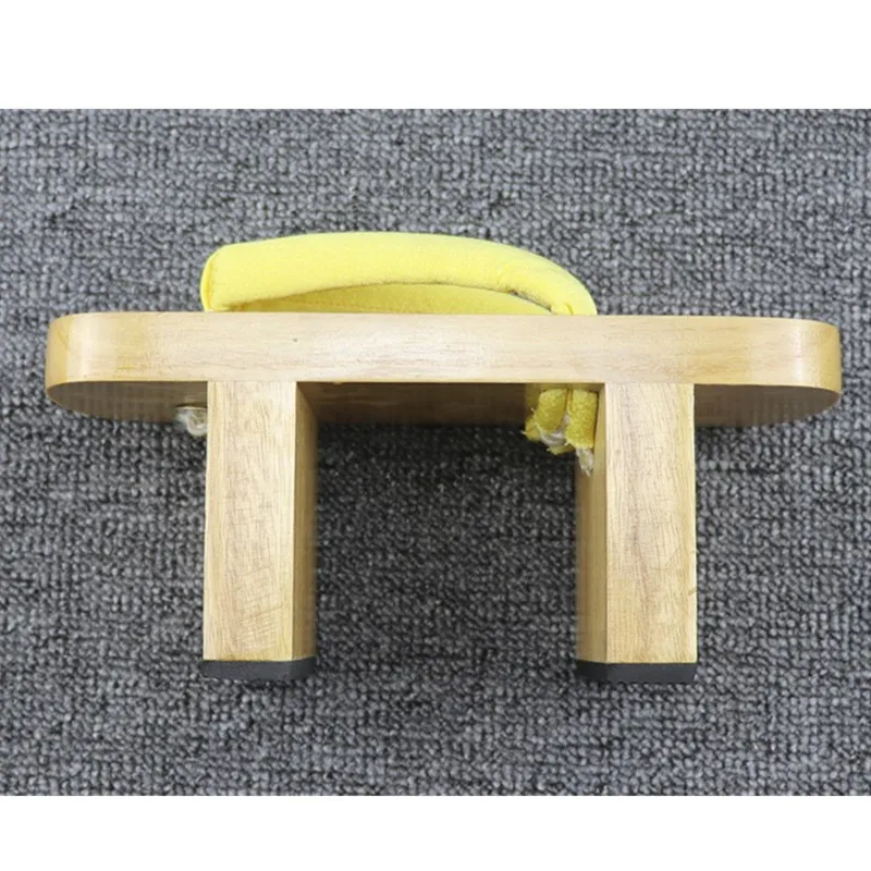 Japanese Geta Wooden Clogs Mononoke Cosplay Clogs White Wood High Two Teeth Yellow Belt 10cm Heel High Flip Flops cosplay shoes