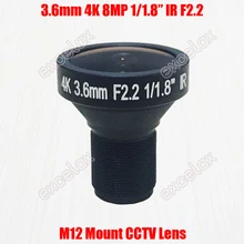 4K 8MP 1/1. " 3,6 мм MTV M12 крепление cctv Объектив фиксированная диафрагма, инфракрасная съемка для 4MP 5MP 6MP 8 мегапиксельная камера видеонаблюдения