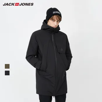 

JackJones Men's Mid-length Hooded with Drawstring Reflective Letter printed Down Jacket| 219412520